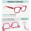 imageEyekepper Bifocal Reading Glasses Women Stylish Bifocal Readers Clear Lens Oversize  Red 100RedClear Lens