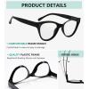 imageEyekepper Bifocal Sunglasses for Women Reading under the Sun Stylish Bifocal Readers Tinted Lens Oversize Cateye StyleBlackClear Lens