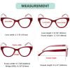 imageEyekepper Bifocal Sunglasses for Women Reading under the Sun Stylish Bifocal Readers Tinted Lens Oversize Cateye StyleRedClear Lens