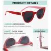 imageEyekepper Bifocal Sunglasses for Women Reading under the Sun Stylish Bifocal Readers Tinted Lens Oversize Cateye StyleRedGrey Lens