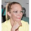 imageEyekepper Bifocal Sunglasses for Women Reading under the Sun Stylish Bifocal Readers Tinted Lens Oversize Cateye StyleTransparentClear Lens