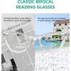 imageEyekepper Bifocal Sunglasses for Women Reading under the Sun Stylish Bifocal Readers Tinted Lens Oversize Cateye StyleTransparentClear Lens