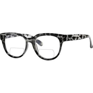 imageEyekepper Bifocal Reading Glasses Women Stylish Bifocal ReadersGrey TortoiseClear Lens