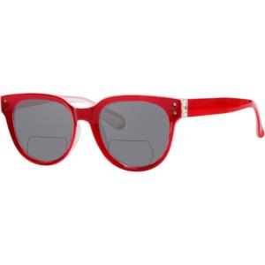 imageEyekepper Bifocal Reading Glasses Women Stylish Bifocal ReadersRedGrey Lens