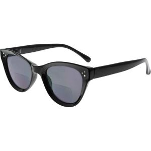 imageEyekepper Bifocal Sunglasses for Women Reading under the Sun Stylish Bifocal Readers Tinted Lens Oversize Cateye StyleBlackGrey Lens