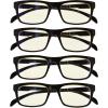 imageEyekepper 4 Pack Reading Glasses  Pattern Design Readers for Women Men Reading 350Blue Light Blockingb404 Pairs
