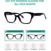 imageEyekepper Cat Eye Reading Glasses for Women Oversize Ladies Readers  BlackBlackr2126