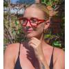 imageEyekepper Cat Eye Reading Glasses for Women Oversize Ladies Readers  BlackRed