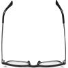 imageEyekepper Readers Retro Square Plastic Frame Metal Arms Reading Glasses AmberBlack Arm 05Black