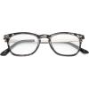 imageEyekepper Readers Retro Square Plastic Frame Metal Arms Reading Glasses AmberBlack Arm 05Grey Tortoise