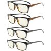 imageEyekepper 4 Pack Reading Glasses  Pattern Design Readers for Women Men Reading 350Blue Light Blockingb404 Pairs