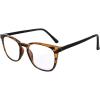 imageEyekepper Readers Retro Square Plastic Frame Metal Arms Reading Glasses AmberBlack Arm 05AmberBlack Arm