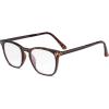 imageEyekepper Readers Retro Square Plastic Frame Metal Arms Reading Glasses AmberBlack Arm 05Tortoise