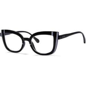 imageEyekepper Cat Eye Reading Glasses for Women Oversize Ladies Readers  BlackBlackr2117