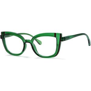 imageEyekepper Cat Eye Reading Glasses for Women Oversize Ladies Readers  BlackGreenr2117