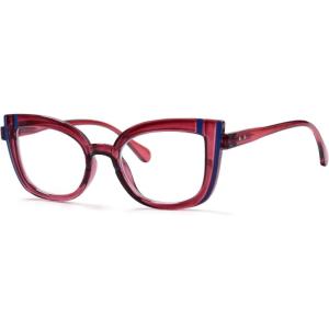 imageEyekepper Cat Eye Reading Glasses for Women Oversize Ladies Readers  BlackPurpler2117