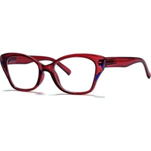 imageEyekepper Cat Eye Reading Glasses for Women Oversize Ladies Readers  BlackPurpler2126