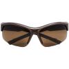 imageEyekepper TR90 Unbreakable Sports Bifocal Half Rimless Sunglasses Baseball Running Fishing Driving Golf Softball HikingPearly Brown FrameBrown Lens