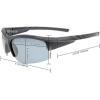 imageEyekepper TR90 Unbreakable Sports Bifocal Half Rimless Sunglasses Baseball Running Fishing Driving Golf Softball HikingSilverGrey Lens