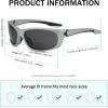 imageEyekepper TR90 Unbreakable Sports Bifocal Sunglasses Baseball Running Fishing Driving Golf Softball HikingSilverGrey Lens