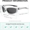 imageEyekepper TR90 Unbreakable Sports Bifocal Sunglasses Baseball Running Fishing Driving Golf Softball HikingWhiteGrey Lens