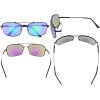 imageEyekepper Bifocal Sunglasses with Bendable Bridge and Temples Memory Reading Sunglasses Lightweight TitaniumBlack Frame Green Mirror