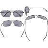 imageEyekepper Bifocal Sunglasses with Bendable Bridge and Temples Memory Reading Sunglasses Lightweight TitaniumBlack Frame Grey Lens