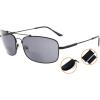 imageEyekepper Bifocal Sunglasses with Bendable Bridge and Temples Memory Reading Sunglasses Lightweight TitaniumBlack Frame Grey Lens