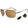 imageEyekepper Bifocal Sunglasses with Bendable Bridge and Temples Memory Reading Sunglasses Lightweight TitaniumBrown Frame Brown Lens