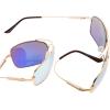 imageEyekepper Bifocal Sunglasses with Bendable Bridge and Temples Memory Reading Sunglasses Lightweight TitaniumGold Frame Gold Mirror