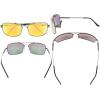 imageEyekepper Bifocal Sunglasses with Bendable Bridge and Temples Memory Reading Sunglasses Lightweight TitaniumGunmetal Frame Orange Mirror