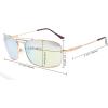 imageEyekepper Bifocal Sunglasses with Bendable Bridge and Temples Memory Reading Sunglasses Lightweight TitaniumSilver Frame Silver Mirror