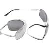 imageEyekepper Bifocal Sunglasses with Bendable Bridge and Temples Memory Reading Sunglasses Lightweight TitaniumSilver Frame Silver Mirror