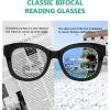 imageEyekepper Large Frame Bifocal Sunglasses Women Oversize Bifocal Sunnies Readers  Transparent 150Black