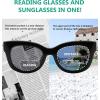 imageEyekepper Large Frame Bifocal Sunglasses Women Oversize Bifocal Sunnies Readers  Transparent 150Transparentgrey Lens