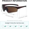imageEyekepper TR90 Unbreakable Sports HalfRimless Bifocal Sunglasses Baseball Running Fishing Driving Golf Softball HikingBrownBrown Lens