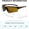 imageEyekepper TR90 Unbreakable Sports HalfRimless Bifocal Sunglasses Baseball Running Fishing Driving Golf Softball HikingMatte Tortoise FrameBrown Lens