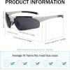imageEyekepper TR90 Unbreakable Sports HalfRimless Bifocal Sunglasses Baseball Running Fishing Driving Golf Softball HikingWhiteGrey Lens