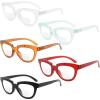 imageEyekepper 5Pack Bifocal Reading Glasses Women Halfmoon Bifocal Readers5pcs Clear Lensmix