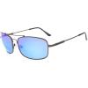 Gunmetal Frame Blue Mirror