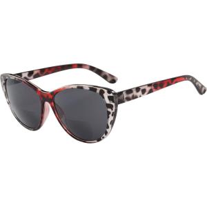imageEyekepper CatEye Style Womens Bifocal Sunglasses  BlackTortoise 350RedTortoise