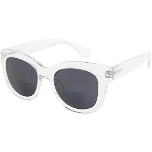 imageEyekepper Large Frame Bifocal Sunglasses Women Oversize Bifocal Sunnies Readers  Tortoise 200Transparentgrey Lens