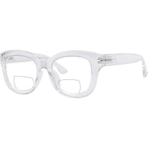 imageEyekepper Large Frame Bifocal Sunglasses Women Oversize Bifocal Sunnies Readers  Transparent 150Transparent