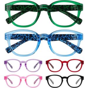 imageEyekepper 4 Pack Oversized Blue Light Filter Glasses Women Computer Eyeglasses 0006 Pack Mix Colornr124