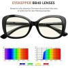 imageEyekepper Computer Glasses for Women Oversize Reading Glasses Blue Light Blocking  Brown Stripe 150Blackbb40 Lens