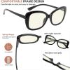 imageEyekepper Computer Glasses for Women Oversize Reading Glasses Blue Light Blocking  Brown Stripe 150Blackbb40 Lens