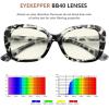 imageEyekepper Computer Glasses for Women Oversize Reading Glasses Blue Light Blocking  Brown Stripe 150Grey Tortoisebb40 Lens
