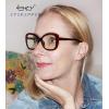 imageEyekepper Computer Glasses for Women Oversize Reading Glasses Blue Light Blocking  Brown Stripe 150Red Stripebb40 Lens