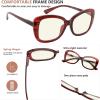 imageEyekepper Computer Glasses for Women Oversize Reading Glasses Blue Light Blocking  Brown Stripe 150Red Stripebb40 Lens
