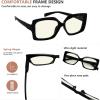 imageEyekepper Square Reading Glasses for Women Blue Light Blocking Computer Readers  GreyTortoise 150Black2010